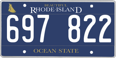 RI license plate 697822