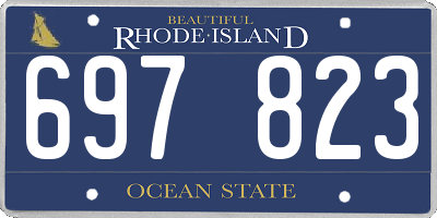 RI license plate 697823