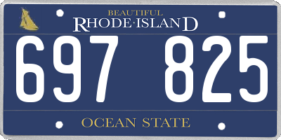 RI license plate 697825
