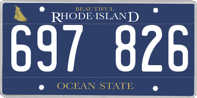 RI license plate 697826
