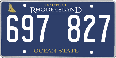 RI license plate 697827