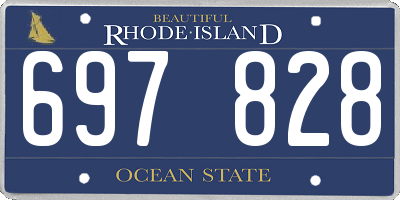 RI license plate 697828