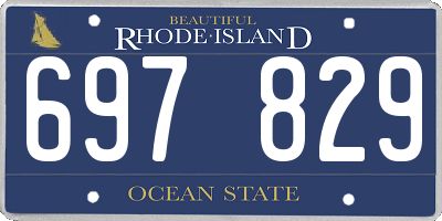 RI license plate 697829