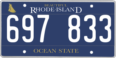 RI license plate 697833
