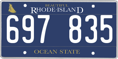RI license plate 697835