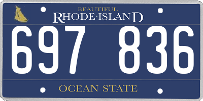 RI license plate 697836