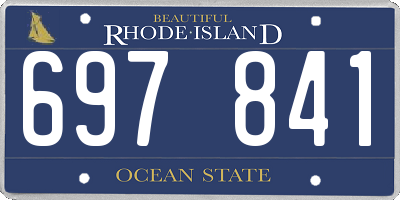 RI license plate 697841