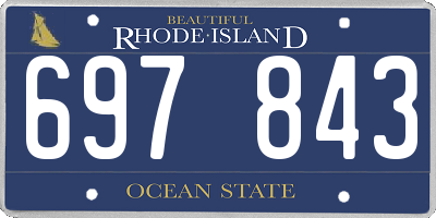 RI license plate 697843