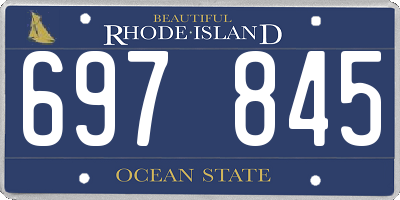 RI license plate 697845