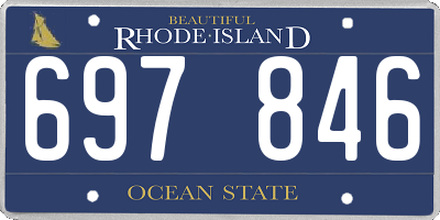 RI license plate 697846
