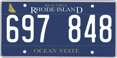 RI license plate 697848
