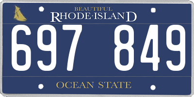 RI license plate 697849