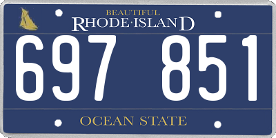 RI license plate 697851