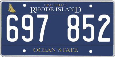 RI license plate 697852