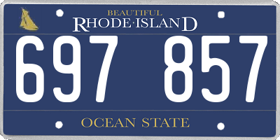 RI license plate 697857