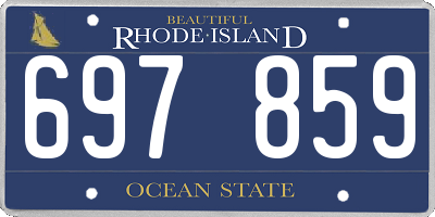 RI license plate 697859