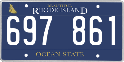 RI license plate 697861