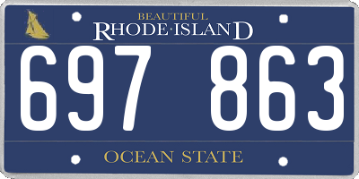RI license plate 697863