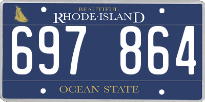 RI license plate 697864