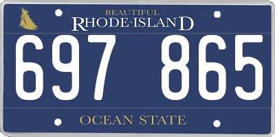 RI license plate 697865