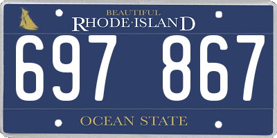 RI license plate 697867
