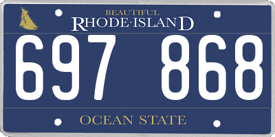 RI license plate 697868
