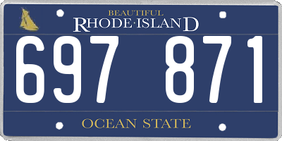 RI license plate 697871