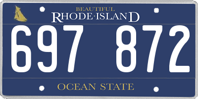 RI license plate 697872