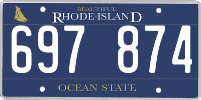 RI license plate 697874