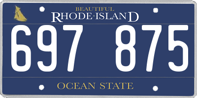RI license plate 697875