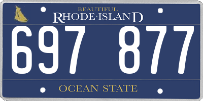 RI license plate 697877