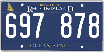 RI license plate 697878