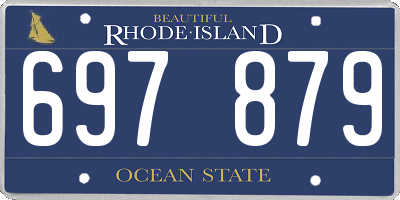 RI license plate 697879