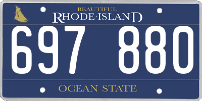 RI license plate 697880