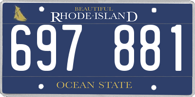 RI license plate 697881