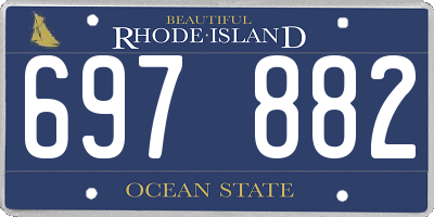 RI license plate 697882