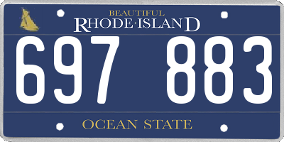 RI license plate 697883