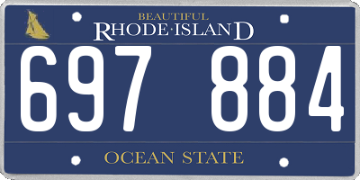 RI license plate 697884