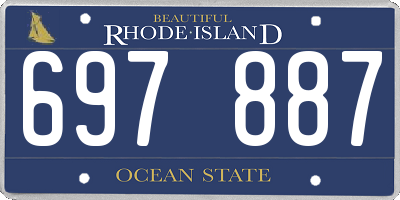 RI license plate 697887