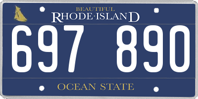 RI license plate 697890