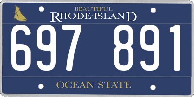 RI license plate 697891