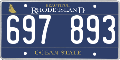 RI license plate 697893