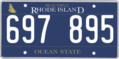 RI license plate 697895