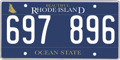 RI license plate 697896