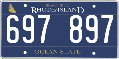 RI license plate 697897