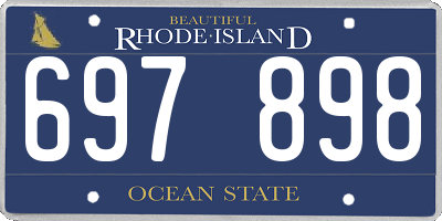 RI license plate 697898