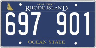 RI license plate 697901
