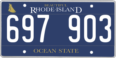RI license plate 697903