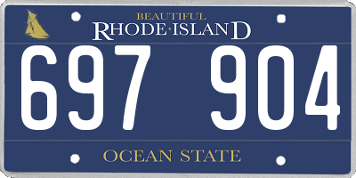 RI license plate 697904