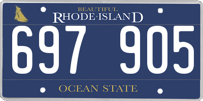 RI license plate 697905
